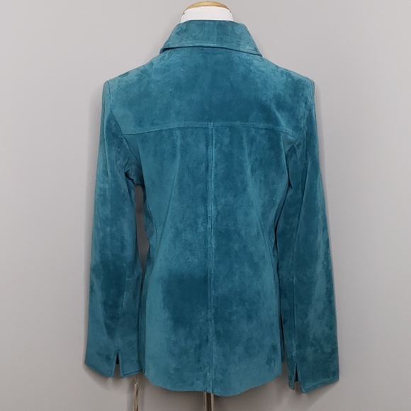 Kate Hill Genuine Suede Leather Shirt Jacket Size 10 - Picture 7 of 9